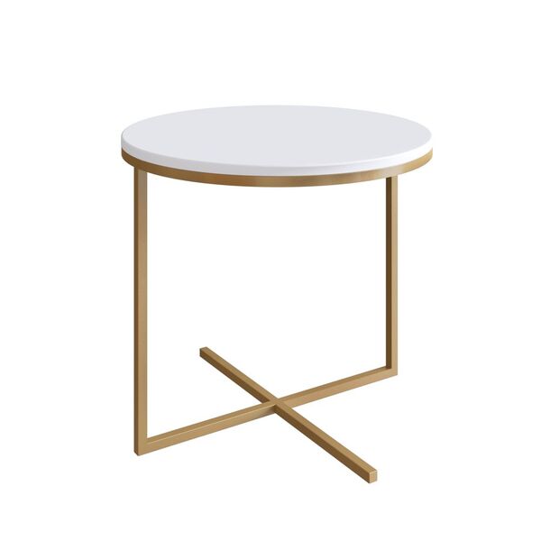 Conjunto Com 3 Mesas Laterais Estilo Industrial Freedom Móvel