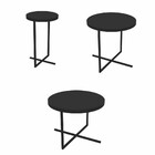 Conjunto Com 3 Mesas Laterais Estilo Industrial Freedom Móvel