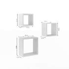 Conjunto Com 3 Nichos Dos Branco Gelo