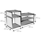 Conjunto Com 3 Nichos Joad Kitcubos Preto