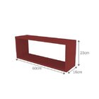 Conjunto Com 3 Nichos Preto Meme Kitcubos Vermelho