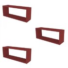 Conjunto Com 3 Nichos Preto Meme Kitcubos Vermelho