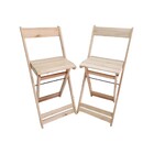 Conjunto Com 4 Banquetas Dobráveis Em Eucalipto  Natural