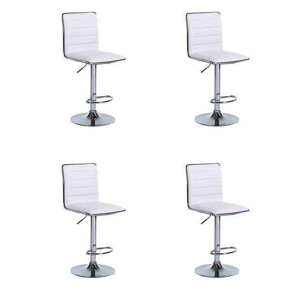 Conjunto Com 4 Banquetas Giratórias Marilyn Branco