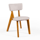 Conjunto Com 4 Cadeira Liz Em Madeira E Linho Sala De Jantar