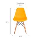 Conjunto Com 4 Cadeiras Charles Eames Amarelo