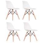 Conjunto Com 4 Cadeiras Charles Eames Branco
