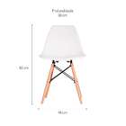 Conjunto Com 4 Cadeiras Charles Eames Branco