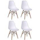 Conjunto Com 4 Cadeiras Charles Eames Eiffel Branco