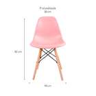 Conjunto Com 4 Cadeiras Charles Eames Rosa
