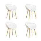 Conjunto Com 4 Cadeiras Clarice Branco