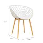 Conjunto Com 4 Cadeiras Clarice Branco