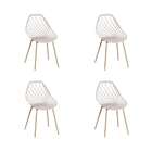 Conjunto Com 4 Cadeiras Cloe Nude