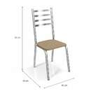Conjunto Com 4 Cadeiras De Cozinha Alemanha Cromado E Capucci