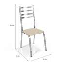 Conjunto Com 4 Cadeiras De Cozinha Alemanha Cromado E Nude