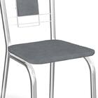 Conjunto Com 4 Cadeiras De Cozinha Florença Cromado E Preto