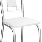 Conjunto Com 4 Cadeiras De Cozinha Florença Cromado E Preto