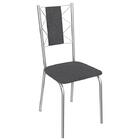 Conjunto Com 4 Cadeiras De Cozinha Lisboa Cromado E Nude