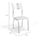 Conjunto Com 4 Cadeiras De Cozinha Munique Cromado E Branco