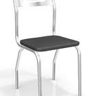 Conjunto Com 4 Cadeiras De Cozinha Munique Cromado E Preto