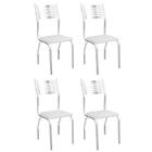 Conjunto Com 4 Cadeiras De Cozinha Munique Cromado E Preto