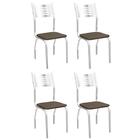 Conjunto Com 4 Cadeiras De Cozinha Munique Cromado E Preto