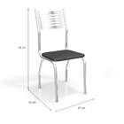 Conjunto Com 4 Cadeiras De Cozinha Munique Cromado E Preto