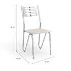 Conjunto Com 4 Cadeiras De Cozinha Napoles Cromado E Branco