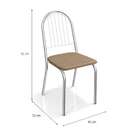 Conjunto Com 4 Cadeiras De Cozinha Noruega Cromado E Capuccino