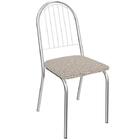 Conjunto Com 4 Cadeiras De Cozinha Noruega Cromado E Marrom