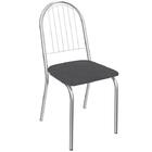 Conjunto Com 4 Cadeiras De Cozinha Noruega Cromado E Marrom