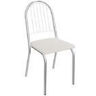 Conjunto Com 4 Cadeiras De Cozinha Noruega Cromado E Marrom