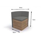 Conjunto Com 4 Cadeiras De Jantar Cesky Geométrico Bege E Fre