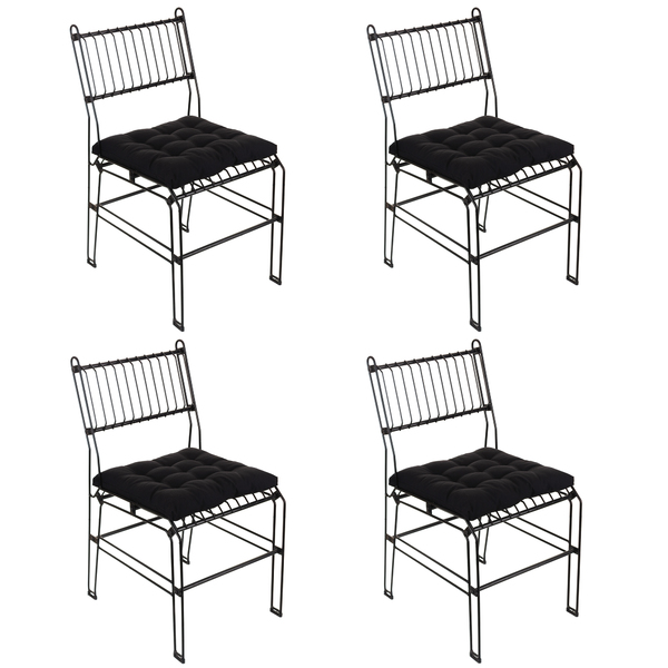 Conjunto Com 4 Cadeiras Decorativas Aramadas Wireframe