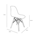 Conjunto Com 4 Cadeiras Eames Bronze - Base Madeira Naturalê