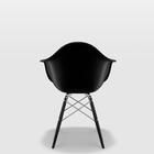 Conjunto Com 4 Cadeiras Eames Com Braã§o Preta Empório  Base