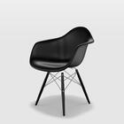 Conjunto Com 4 Cadeiras Eames Com Braã§o Preta Empório  Base