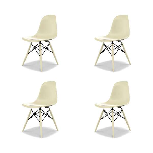 Conjunto Com 4 Cadeiras Eames Dsw Fendi