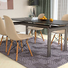 Conjunto Com 4 Cadeiras Eiffel Eames Para Mesa De Jantar Pés