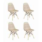 Conjunto Com 4 Cadeiras Eiffel Nude
