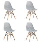 Conjunto Com 4 Cadeiras Eloa Nude