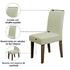 Conjunto Com 4 Cadeiras Estofada Sala De Jantar Nova York Ced