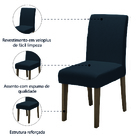 Conjunto Com 4 Cadeiras Estofada Sala De Jantar Trieste Siena