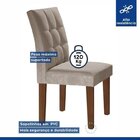 Conjunto Com 4 Cadeiras Estofadas Hobby Chocolate/cinza