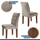 Conjunto Com 4 Cadeiras Estofadas Hobby Chocolate/cinza