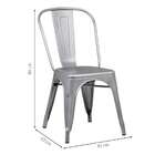 Conjunto Com 4 Cadeiras Iron Cinza