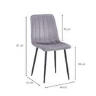 Conjunto Com 4 Cadeiras Kendra Cinza