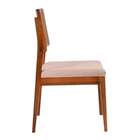 Conjunto Com 4 Cadeiras Kindon I Tela Castanho E Bege