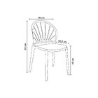 Conjunto Com 4 Cadeiras Lane 83cm X 50,5cm X 46cm Cinza/chumbo