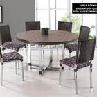 Conjunto Com 4 Cadeiras Lorenza Tabaco E Floral Chumbo